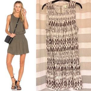 Joie Soft Ashira Smocked Blouson Dress in Lavendar Ikat - Size M